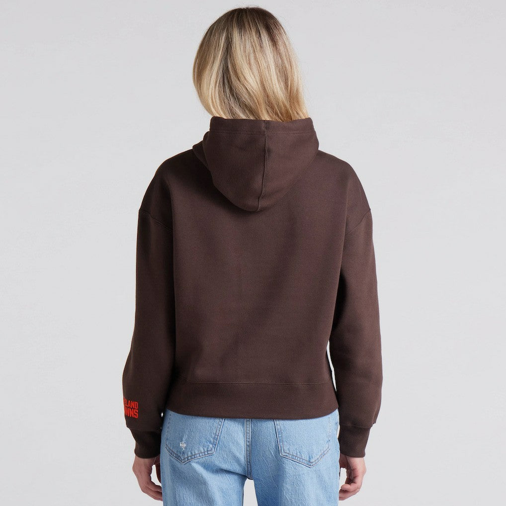 Cleveland Browns Women's Legacy Fleece Pullover Hoodie - Brown sale