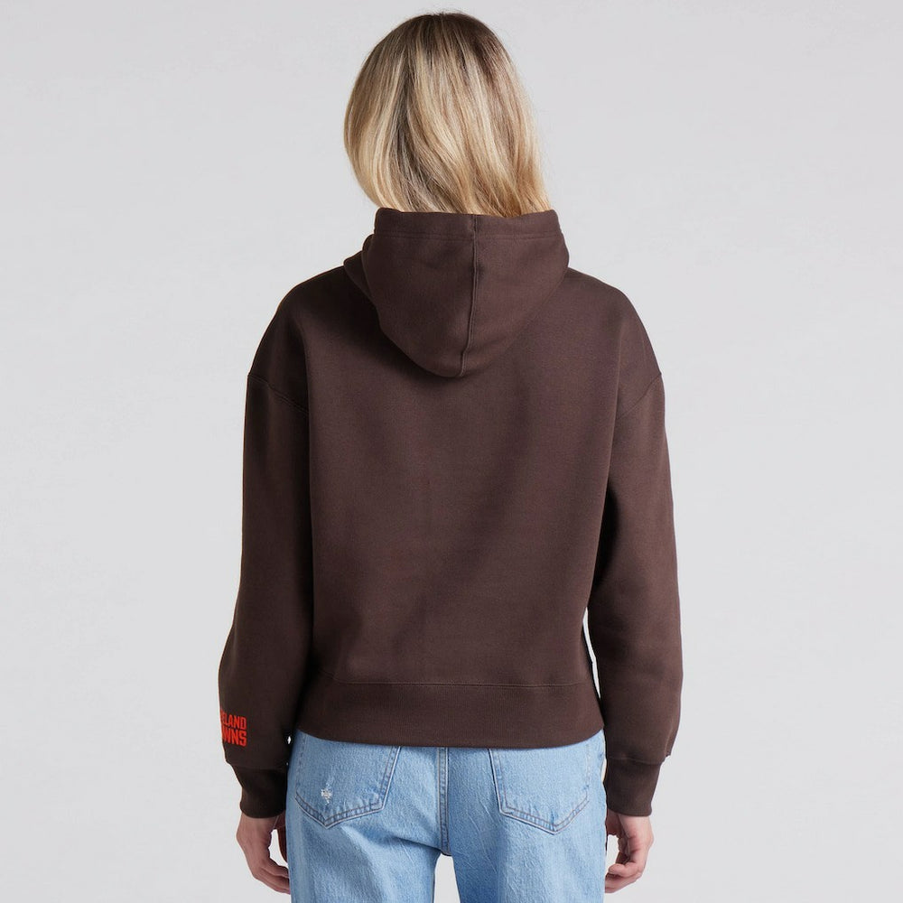 Cleveland Browns Women's Legacy Fleece Pullover Hoodie - Brown sale