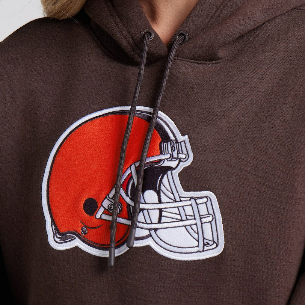 Cleveland Browns Women's Legacy Fleece Pullover Hoodie - Brown sale