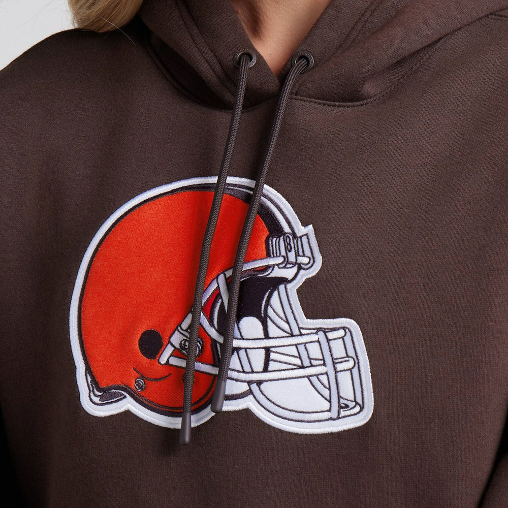 Cleveland Browns Women's Legacy Fleece Pullover Hoodie - Brown sale
