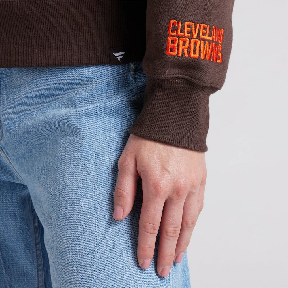 Cleveland Browns Women's Legacy Fleece Pullover Hoodie - Brown sale