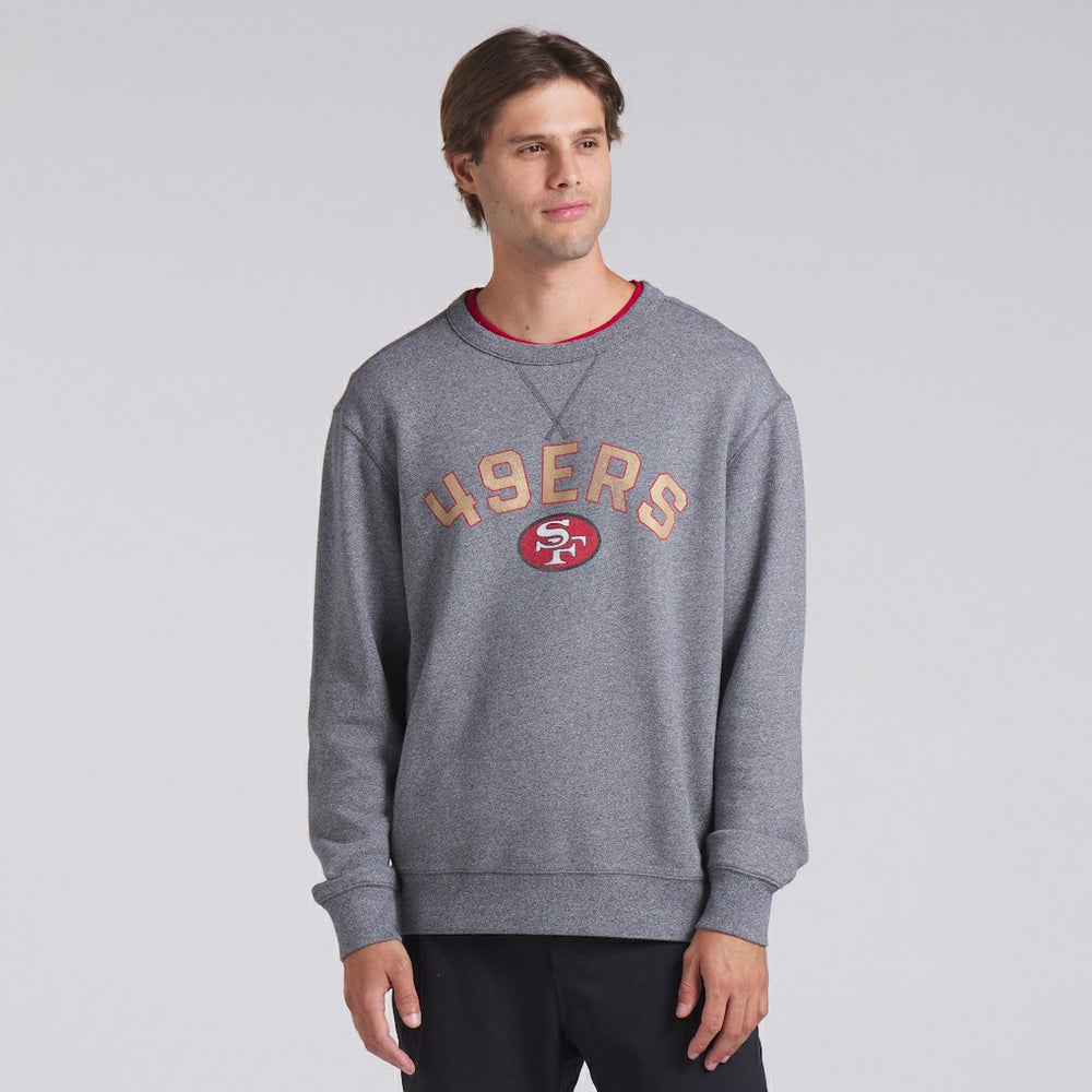 San Francisco 49ers Loop Terry Pullover Sweatshirt - Heather Gray sale