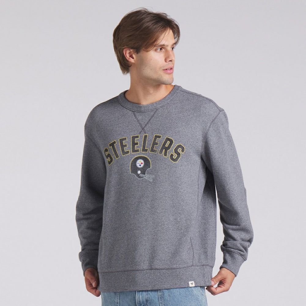 Pittsburgh Steelers Loop Terry Pullover Sweatshirt - Heather Gray on sale