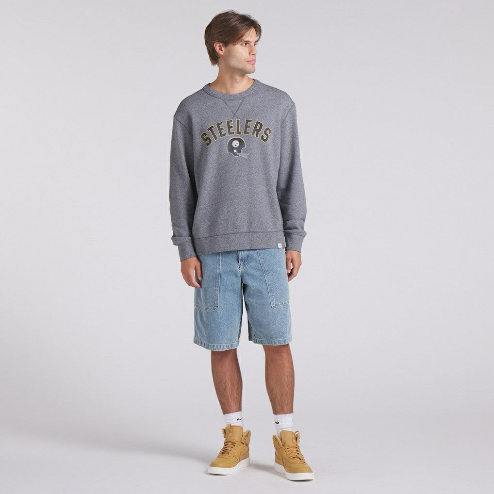 Pittsburgh Steelers Loop Terry Pullover Sweatshirt - Heather Gray on sale
