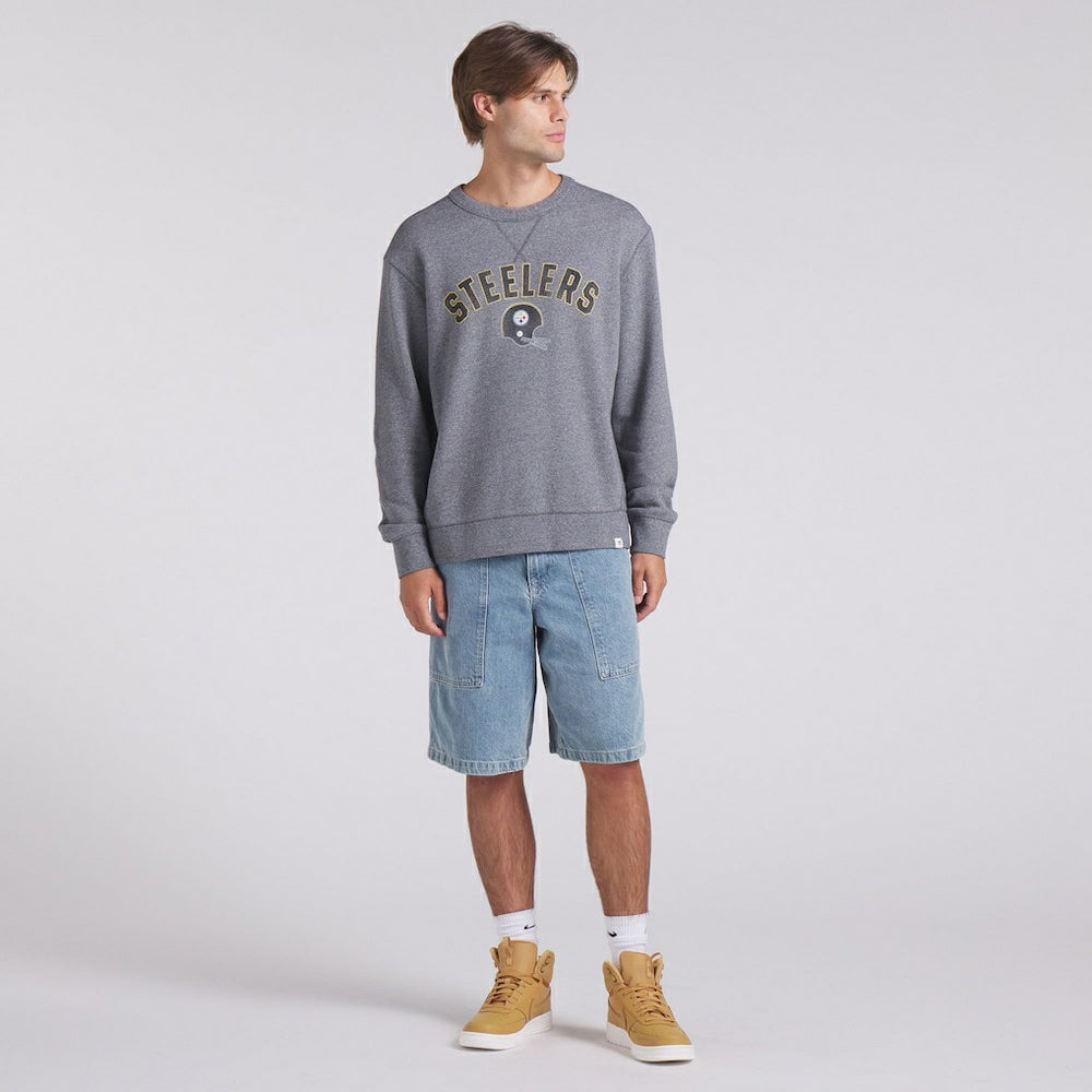 Pittsburgh Steelers Loop Terry Pullover Sweatshirt - Heather Gray on sale