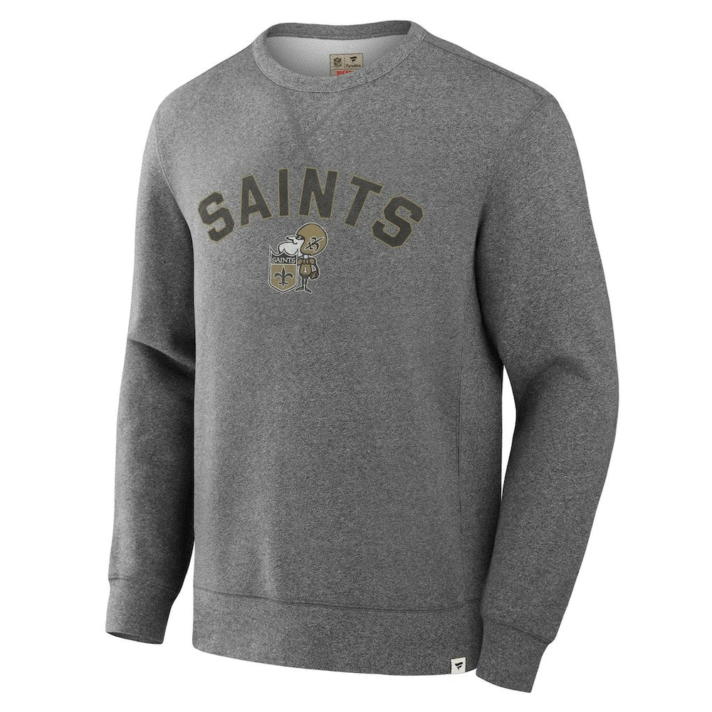 New Orleans Saints Loop Terry Pullover Sweatshirt - Heather Gray on sale