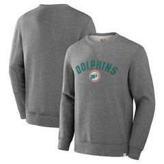 Miami Dolphins Loop Terry Pullover Sweatshirt - Heather Gray sale