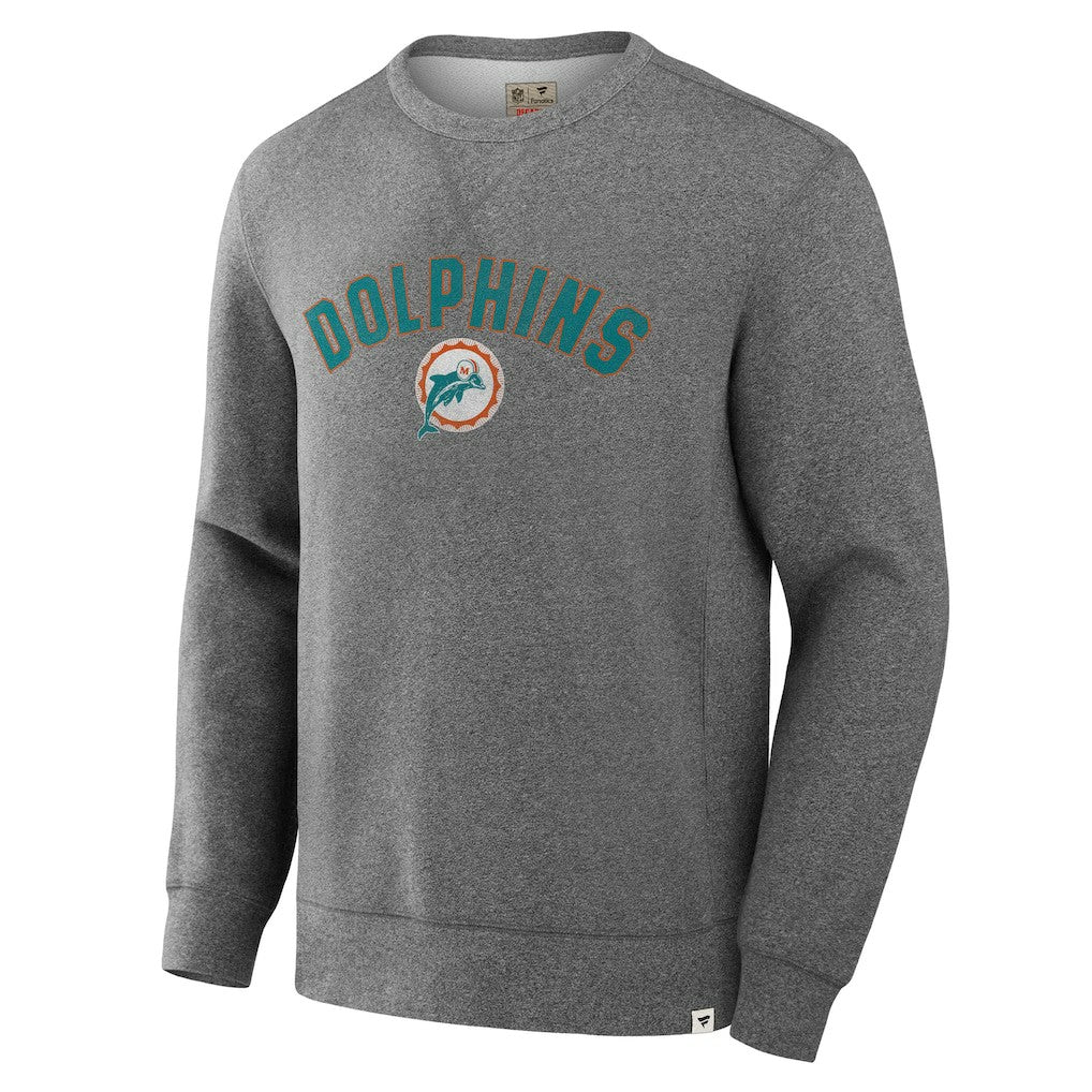 Miami Dolphins Loop Terry Pullover Sweatshirt - Heather Gray sale