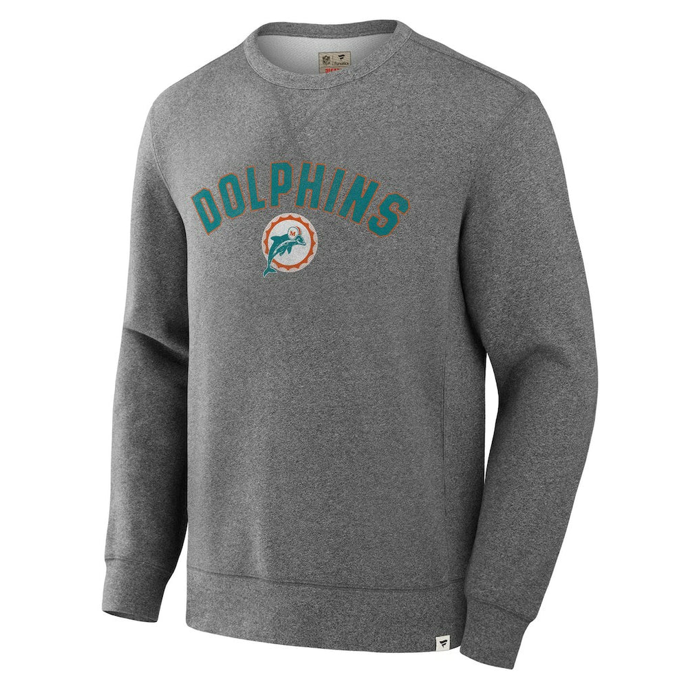 Miami Dolphins Loop Terry Pullover Sweatshirt - Heather Gray sale