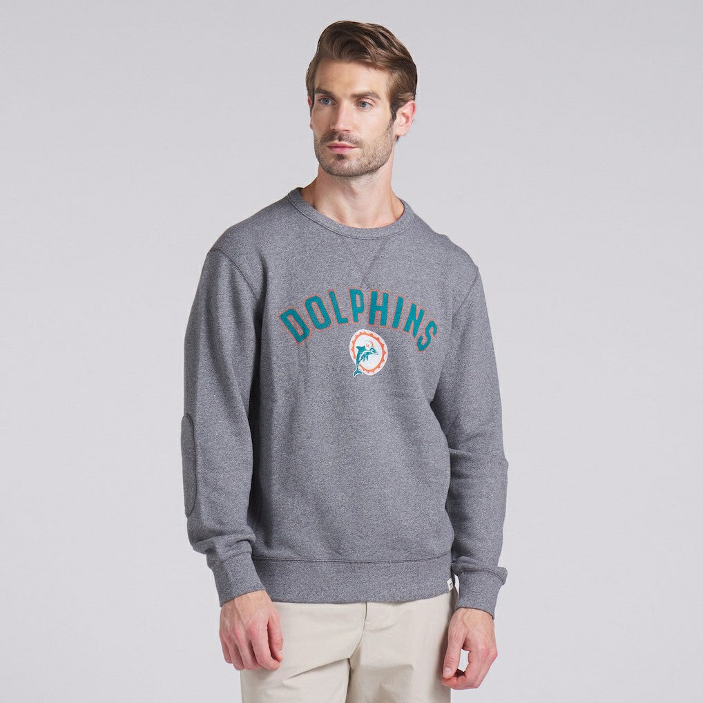 Miami Dolphins Loop Terry Pullover Sweatshirt - Heather Gray sale