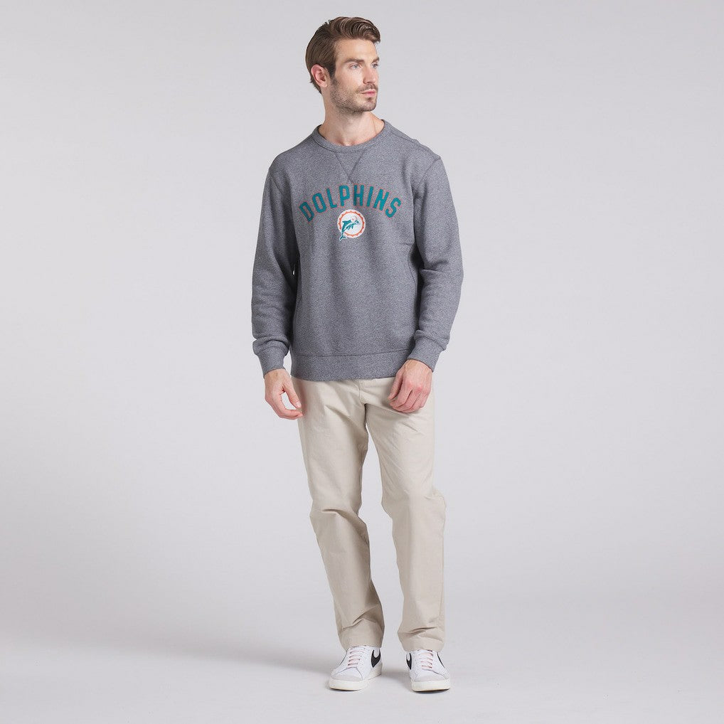 Miami Dolphins Loop Terry Pullover Sweatshirt - Heather Gray sale