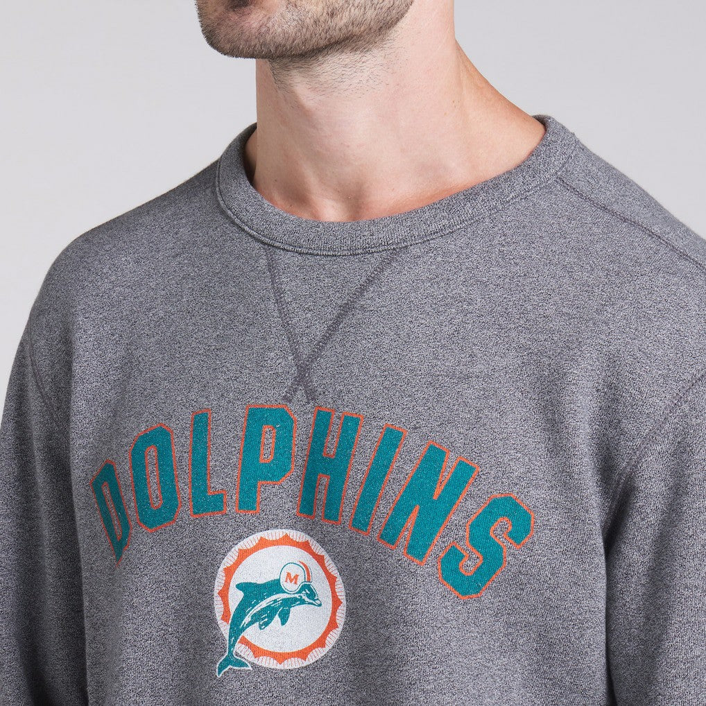 Miami Dolphins Loop Terry Pullover Sweatshirt - Heather Gray sale