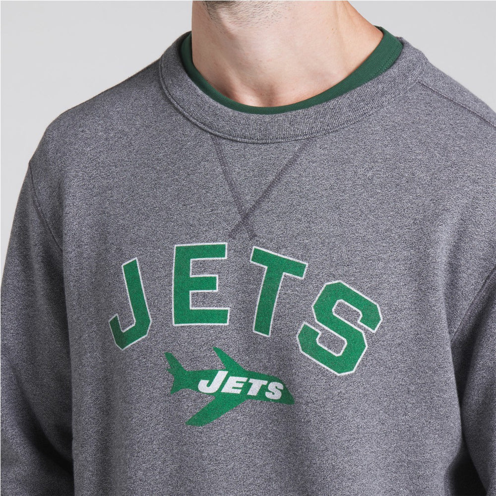 New York Jets Loop Terry Pullover Sweatshirt - Heather Gray cheap