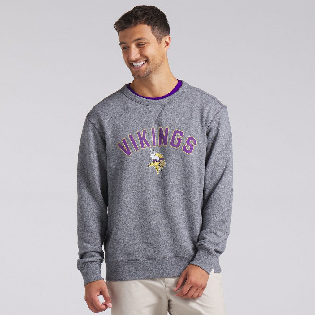 Minnesota Vikings Loop Terry Pullover Sweatshirt - Heather Gray outlet