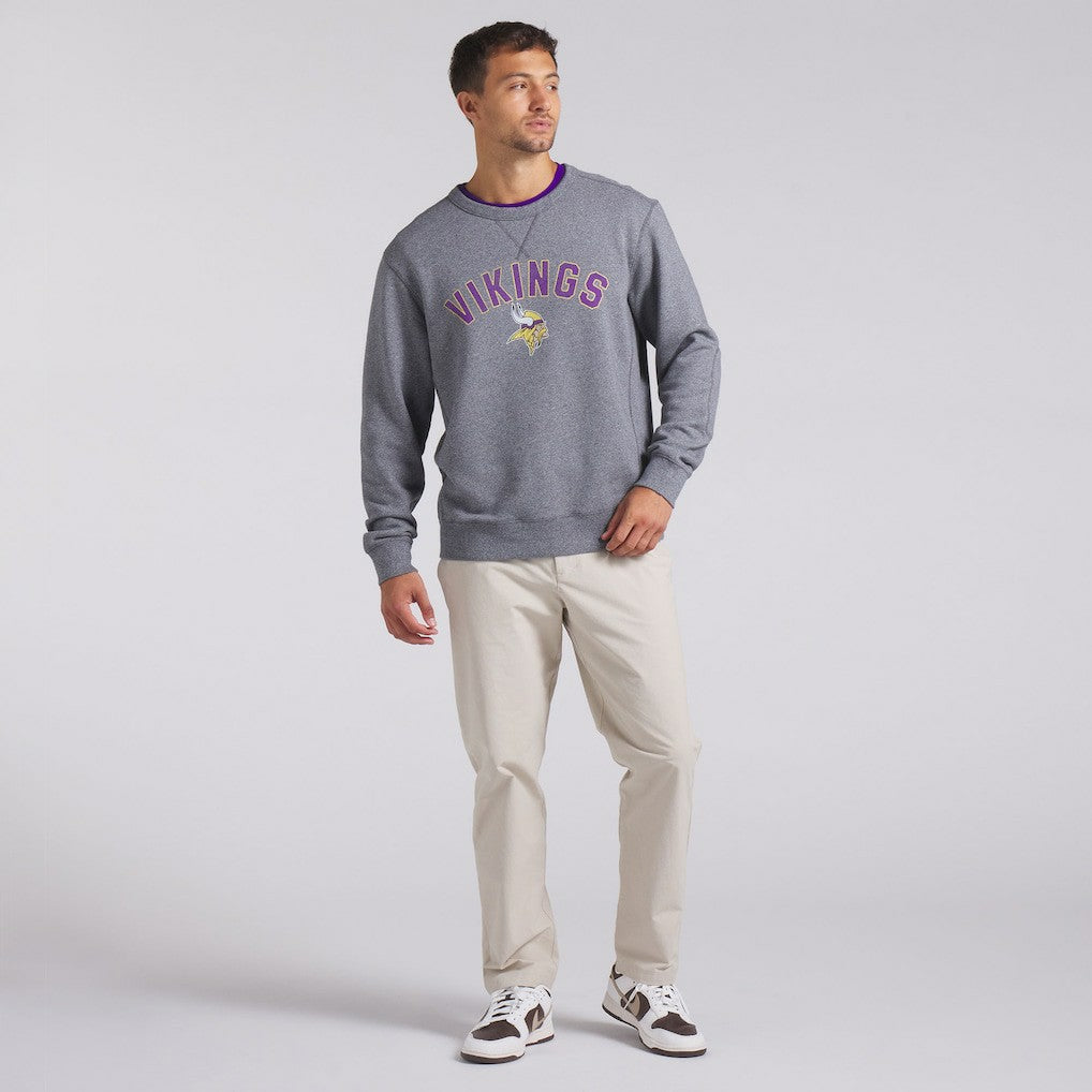 Minnesota Vikings Loop Terry Pullover Sweatshirt - Heather Gray outlet