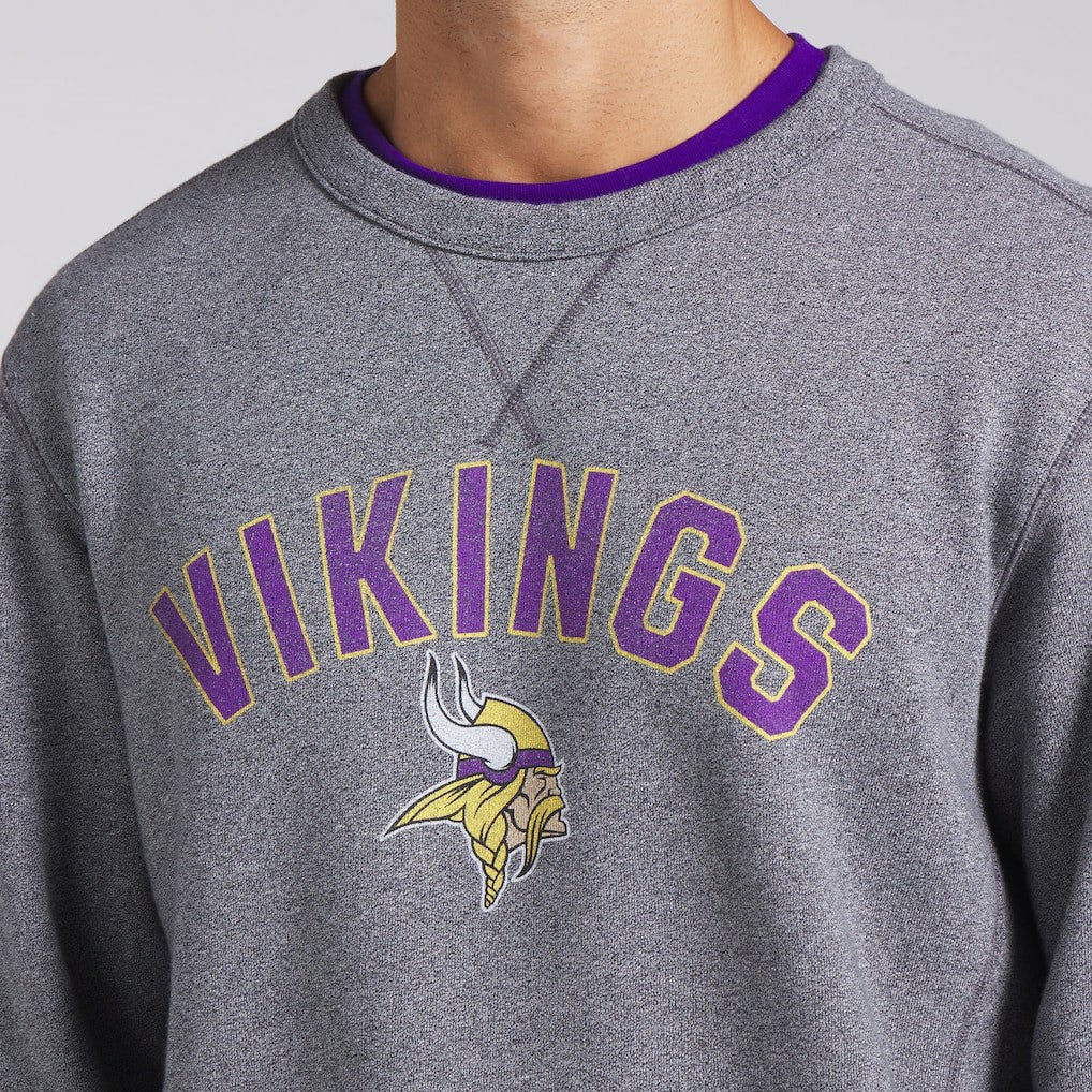 Minnesota Vikings Loop Terry Pullover Sweatshirt - Heather Gray outlet