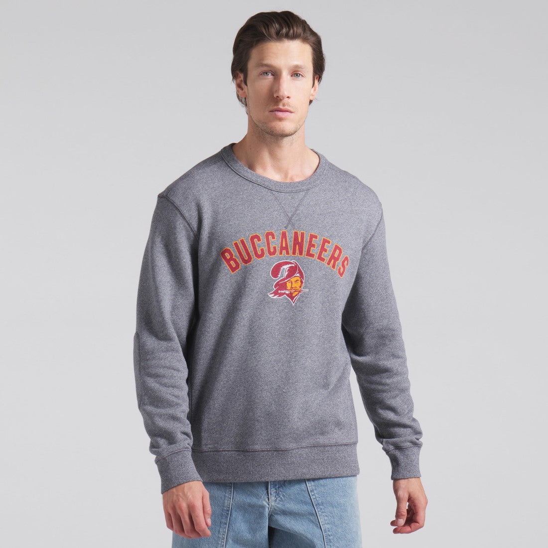 Tampa Bay Buccaneers Loop Terry Pullover Sweatshirt - Heather Gray on sale