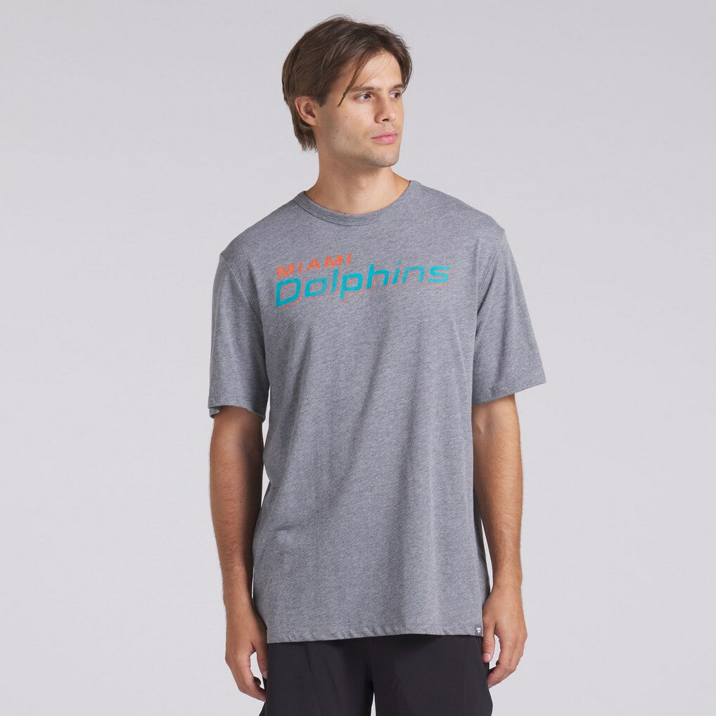 Miami Dolphins Pass Rush Tri-Blend T-Shirt - Heather Gray on sale