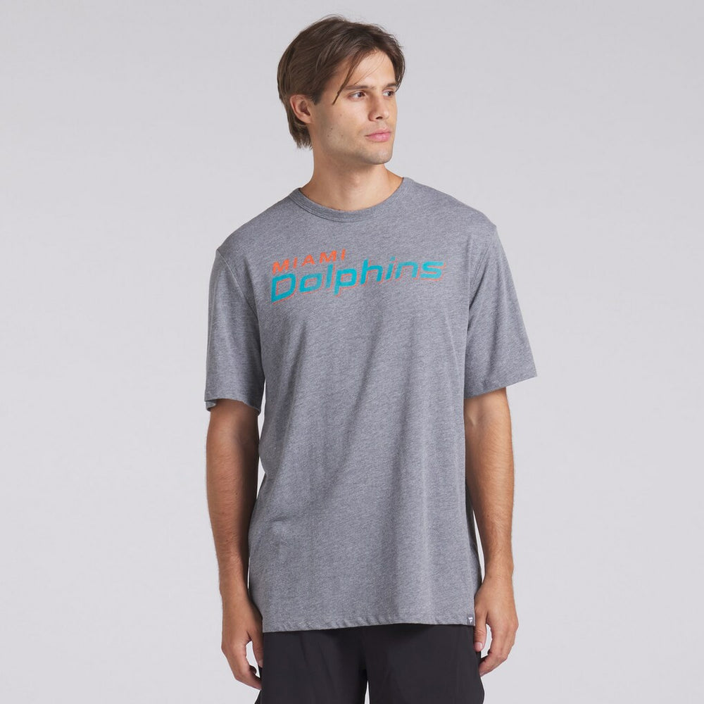 Miami Dolphins Pass Rush Tri-Blend T-Shirt - Heather Gray on sale