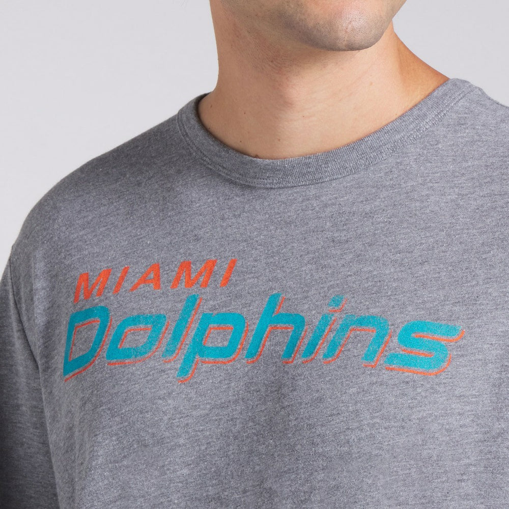 Miami Dolphins Pass Rush Tri-Blend T-Shirt - Heather Gray on sale