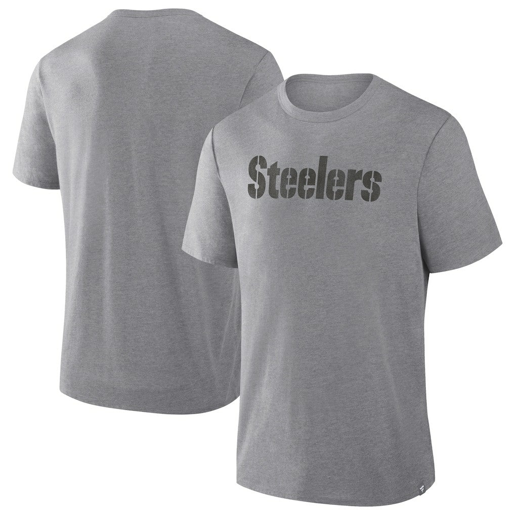 Pittsburgh Steelers Pass Rush Tri-Blend T-Shirt - Heather Gray outlet