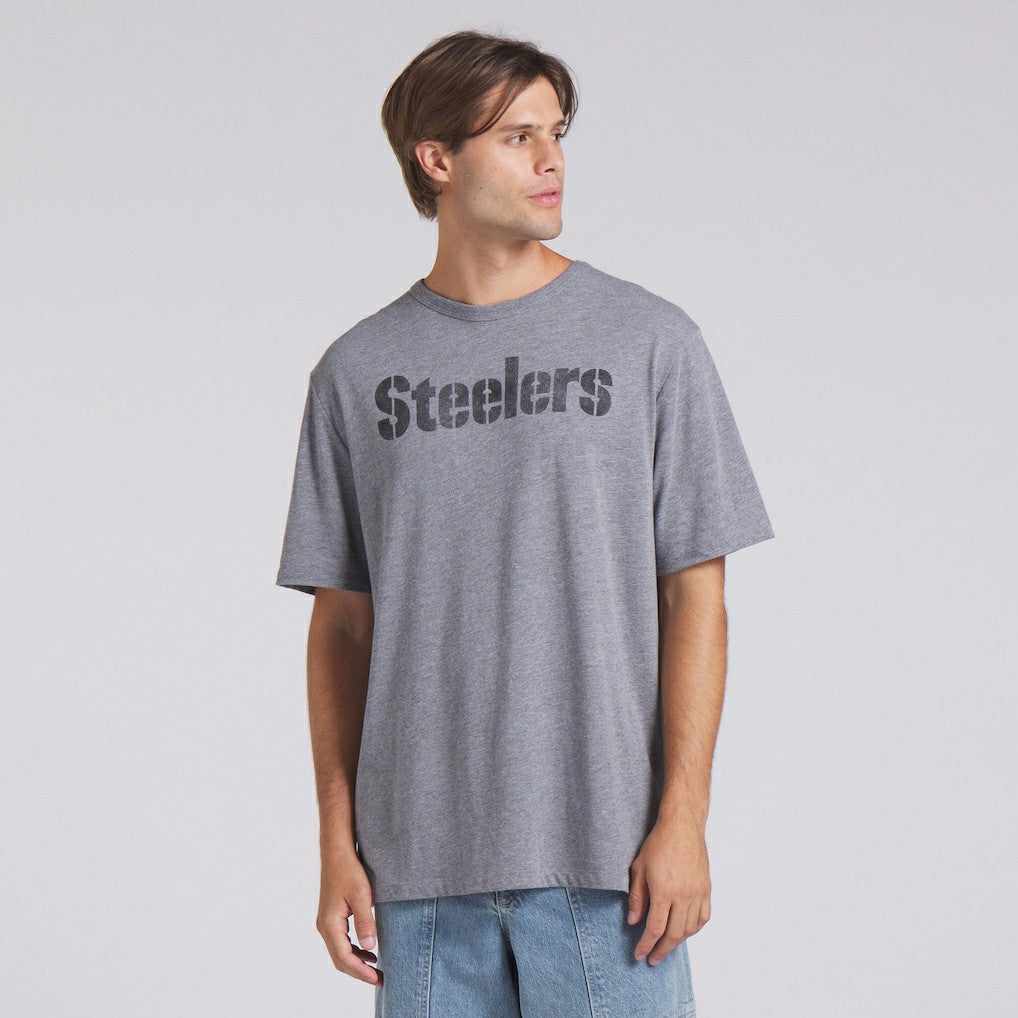 Pittsburgh Steelers Pass Rush Tri-Blend T-Shirt - Heather Gray outlet