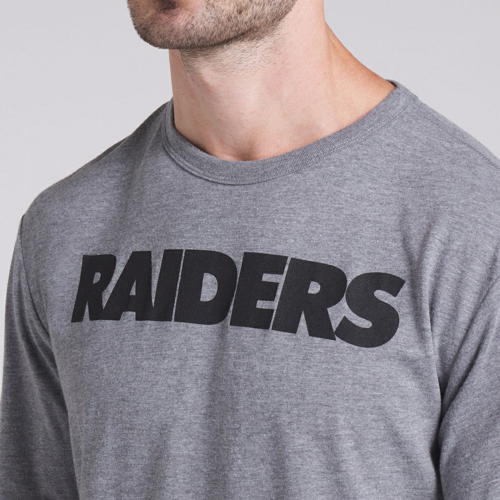 Las Vegas Raiders Pass Rush Tri-Blend T-Shirt - Heather Gray outlet