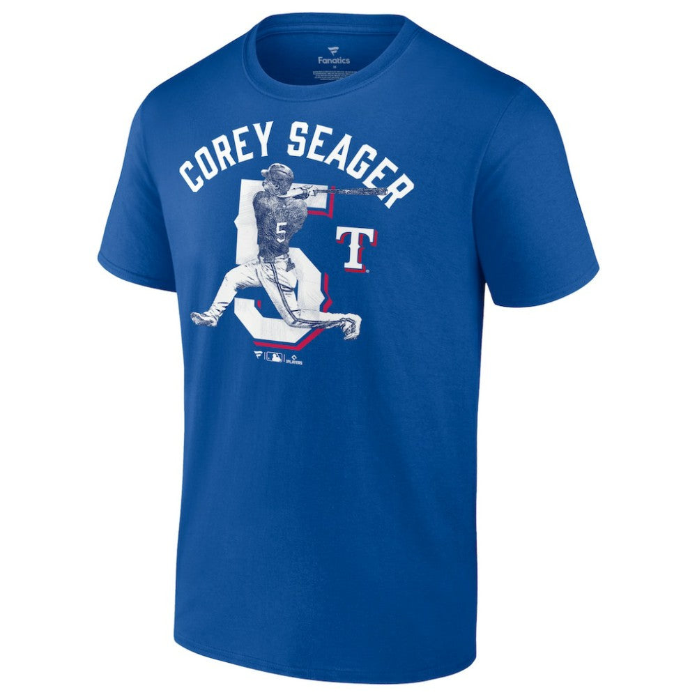 Corey Seager Texas Rangers Player Swing T-Shirt Royal