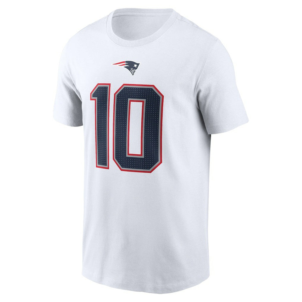Drake Maye New England Patriots Player Name & Number T-Shirt - White on sale