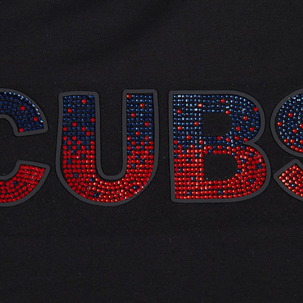 Chicago Cubs Pro Standard Women's Rhinestone Slim Fit T-Shirt Black