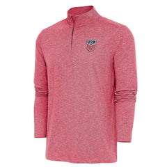 USMNT Antigua Hunk Quarter-Zip Top - Heather Red for sale