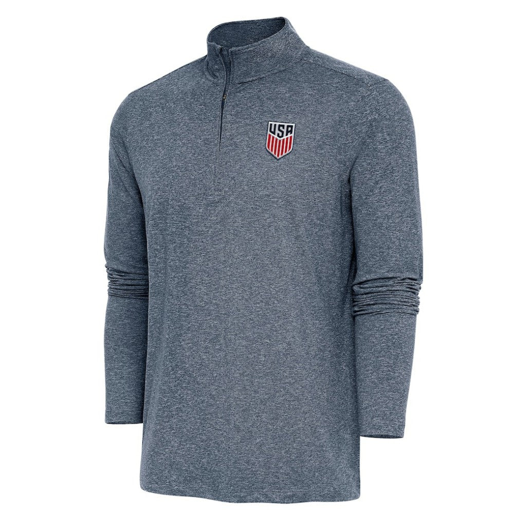 USMNT Antigua Hunk Quarter-Zip Top - Heather Navy shop