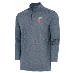 USWNT Antigua Hunk Quarter-Zip Top - Heather Navy for sale