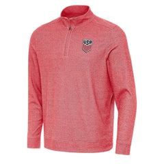 USMNT Antigua Subtle Quarter-Zip Top - Heather Red online