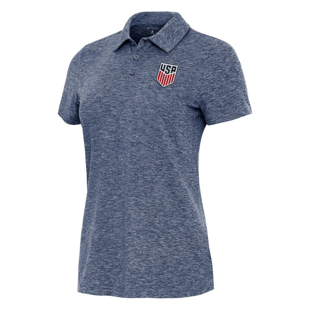 USMNT Antigua Women's Matter Polo - Heather Navy sale