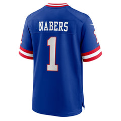 Malik Nabers New York Giants Game Player Jersey - Royal for sale
