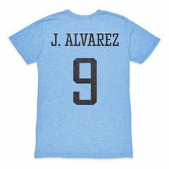 Julián Álvarez Argentina National Team 1863FC Player Retro Tri-Blend T-Shirt - Light Blue shop