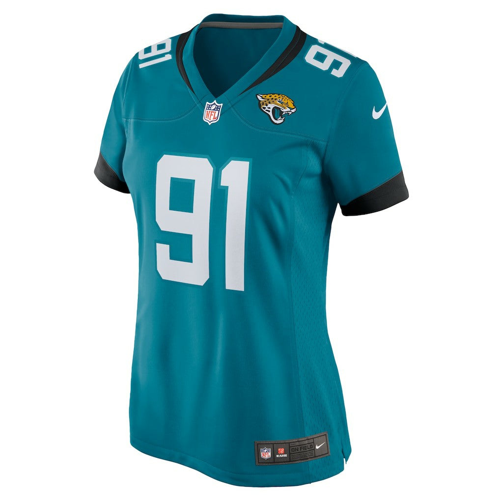 Arik Armstead Jacksonville Jaguars Women's Team Game Jersey - Teal sale