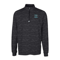 Carolina Panthers Cutter & Buck Traverse Camo Print Stretch DryTec Quarter-Zip Top - Black cheap