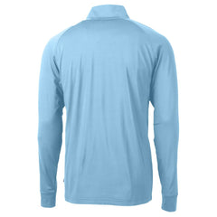 Carolina Panthers Cutter & Buck Adapt Eco Knit Stretch Recycled Raglan Quarter-Zip DryTec Top - Light Blue on sale