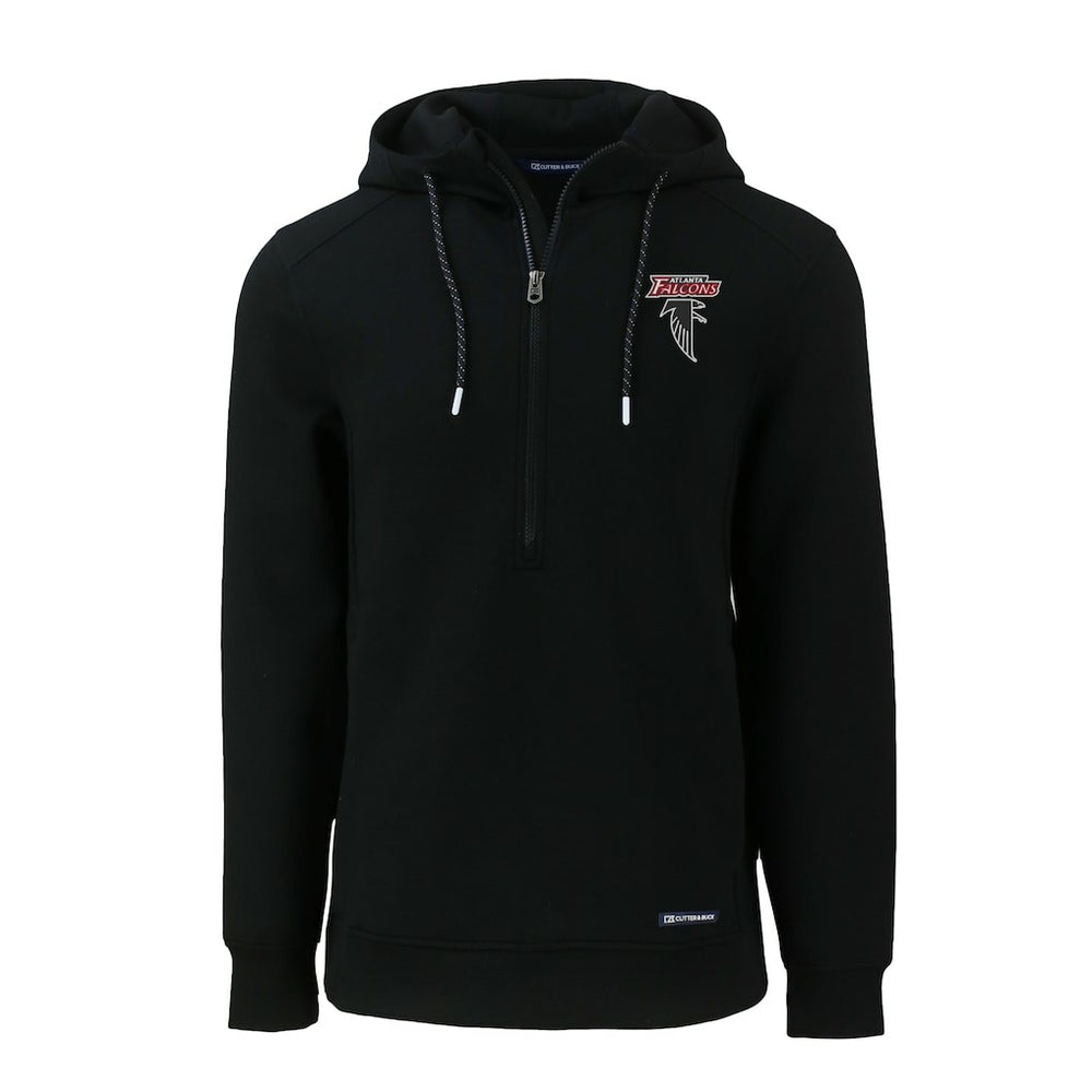 Atlanta Falcons Cutter & Buck Roam Eco Recycled Half-Zip Hoodie - Black sale