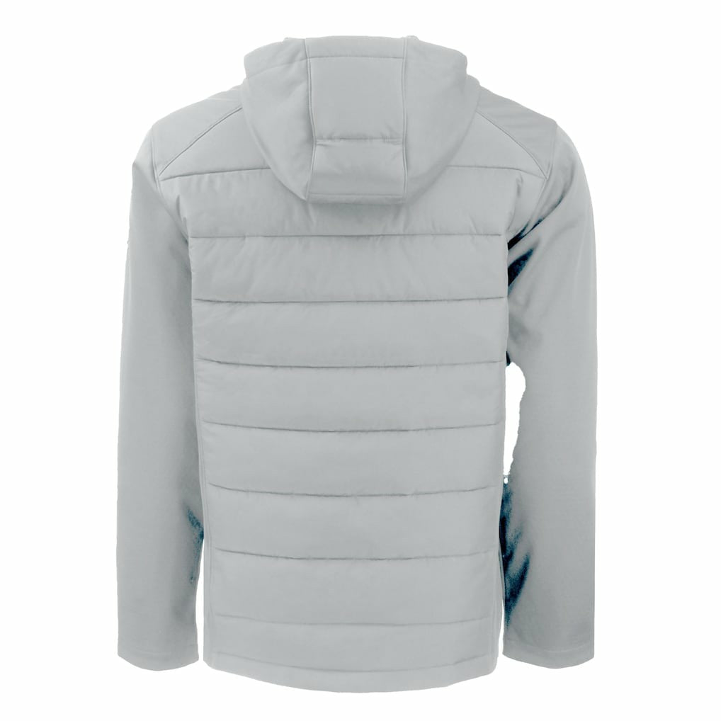 Atlanta Falcons Cutter & Buck Evoke Hybrid Eco Softshell Recycled Full-Zip Hoodie Jacket - Light Gray sale