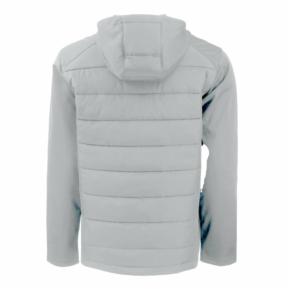 Atlanta Falcons Cutter & Buck Evoke Hybrid Eco Softshell Recycled Full-Zip Hoodie Jacket - Light Gray sale