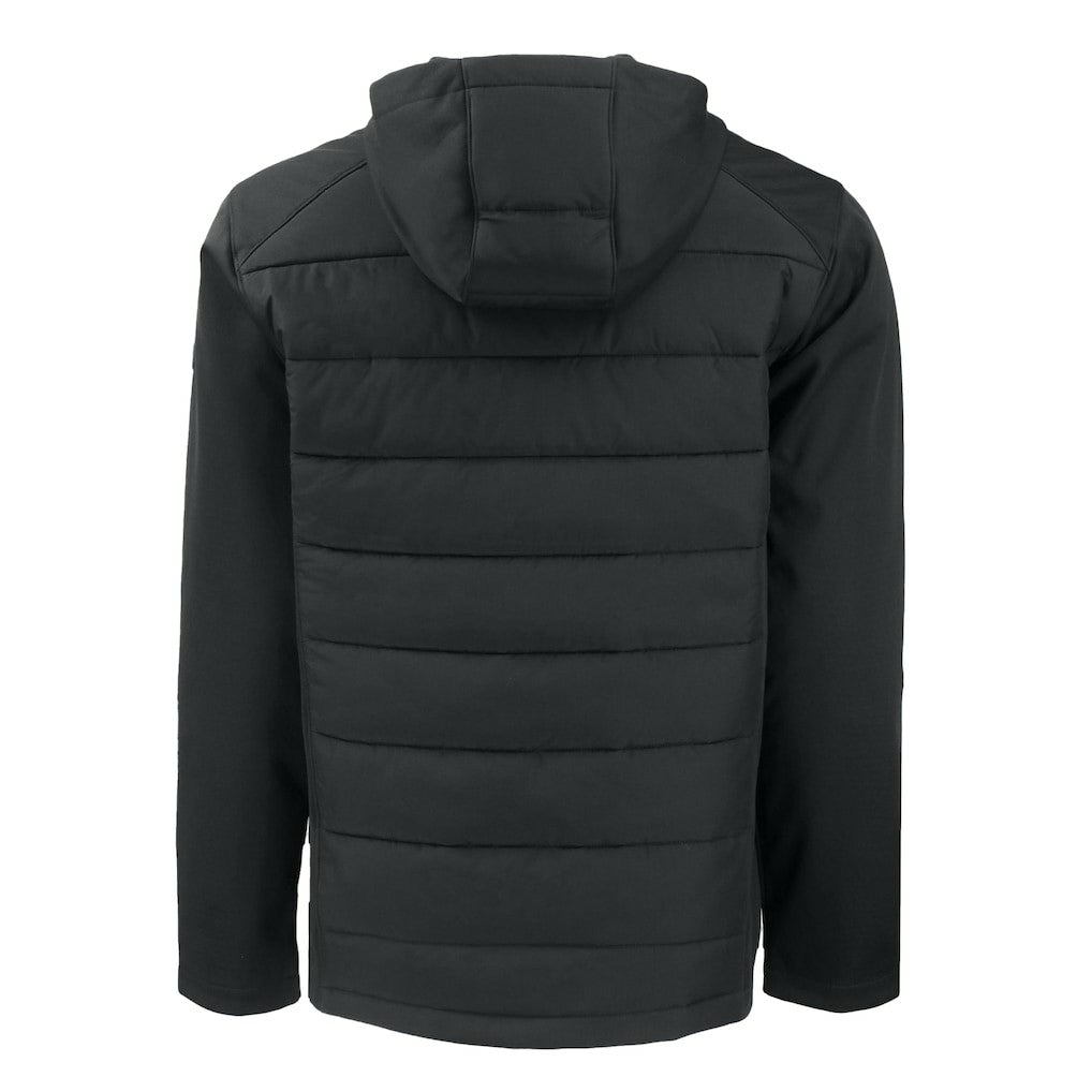 Carolina Panthers Cutter & Buck Evoke Hybrid Eco Softshell Recycled Full-Zip Hoodie Jacket - Black outlet