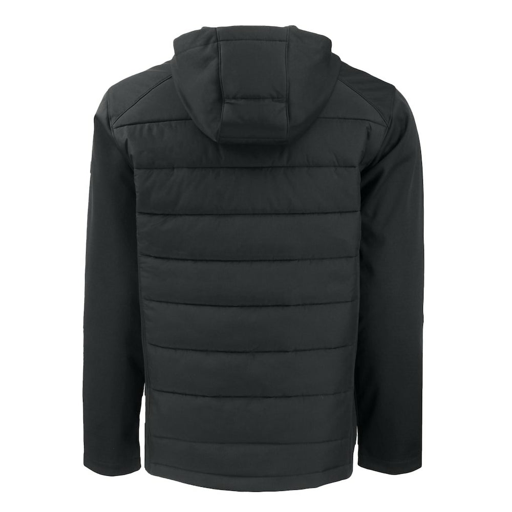 Carolina Panthers Cutter & Buck Evoke Hybrid Eco Softshell Recycled Full-Zip Hoodie Jacket - Black outlet