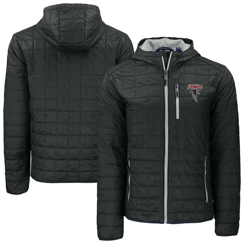 Atlanta Falcons Cutter & Buck Rainier PrimaLoft Eco Insulated Full-Zip Puffer Jacket - Black outlet