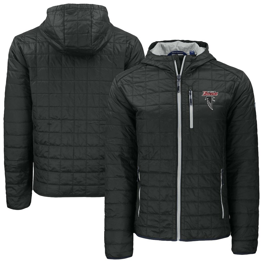 Atlanta Falcons Cutter & Buck Rainier PrimaLoft Eco Insulated Full-Zip Puffer Jacket - Black outlet