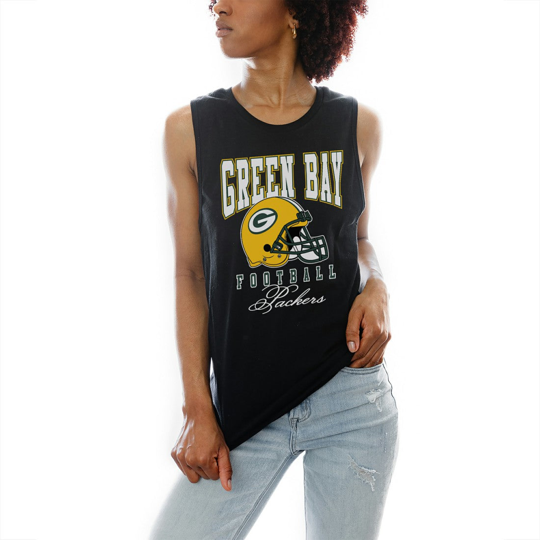 Green Bay Packers Gameday Couture Women's Preseason Opener Racerback Tank Top - Black sale