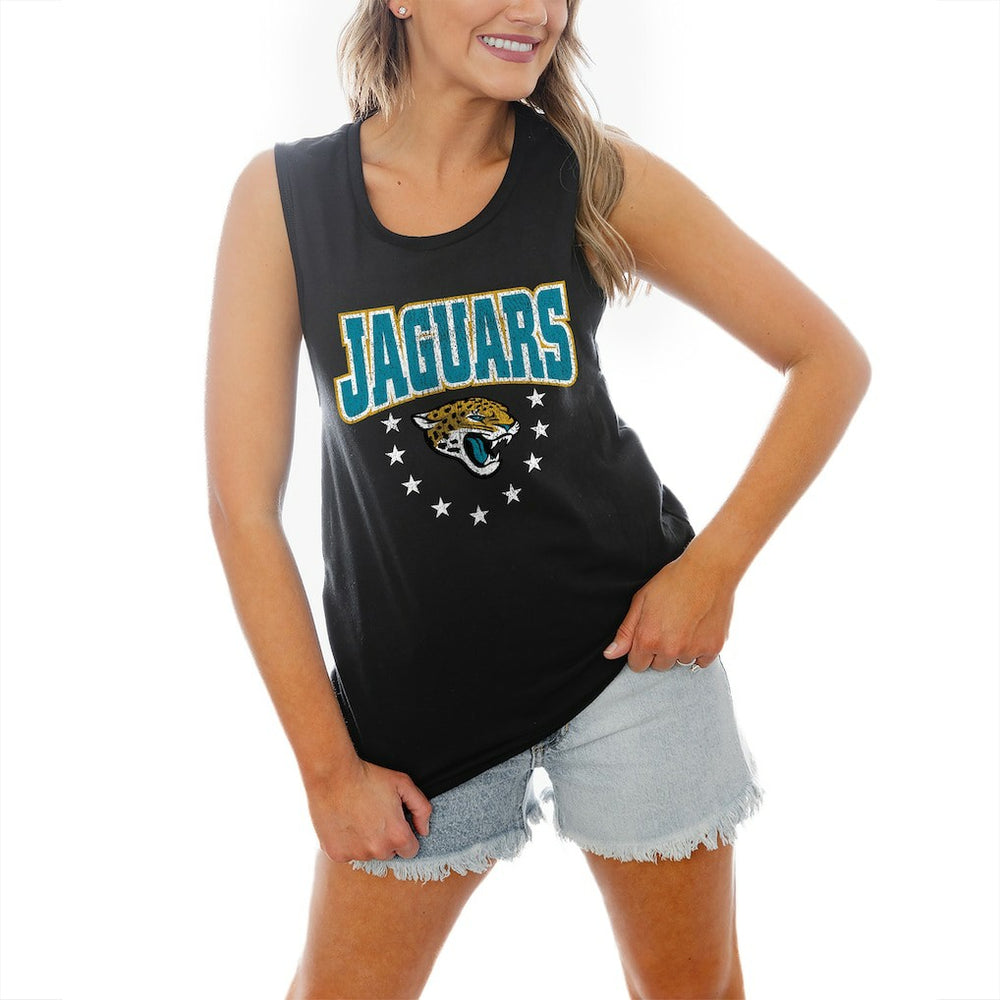 Jacksonville Jaguars Gameday Couture Women's Baby You're A Star Racerback Scoop Neck Tapered Tank Top - Black cheap