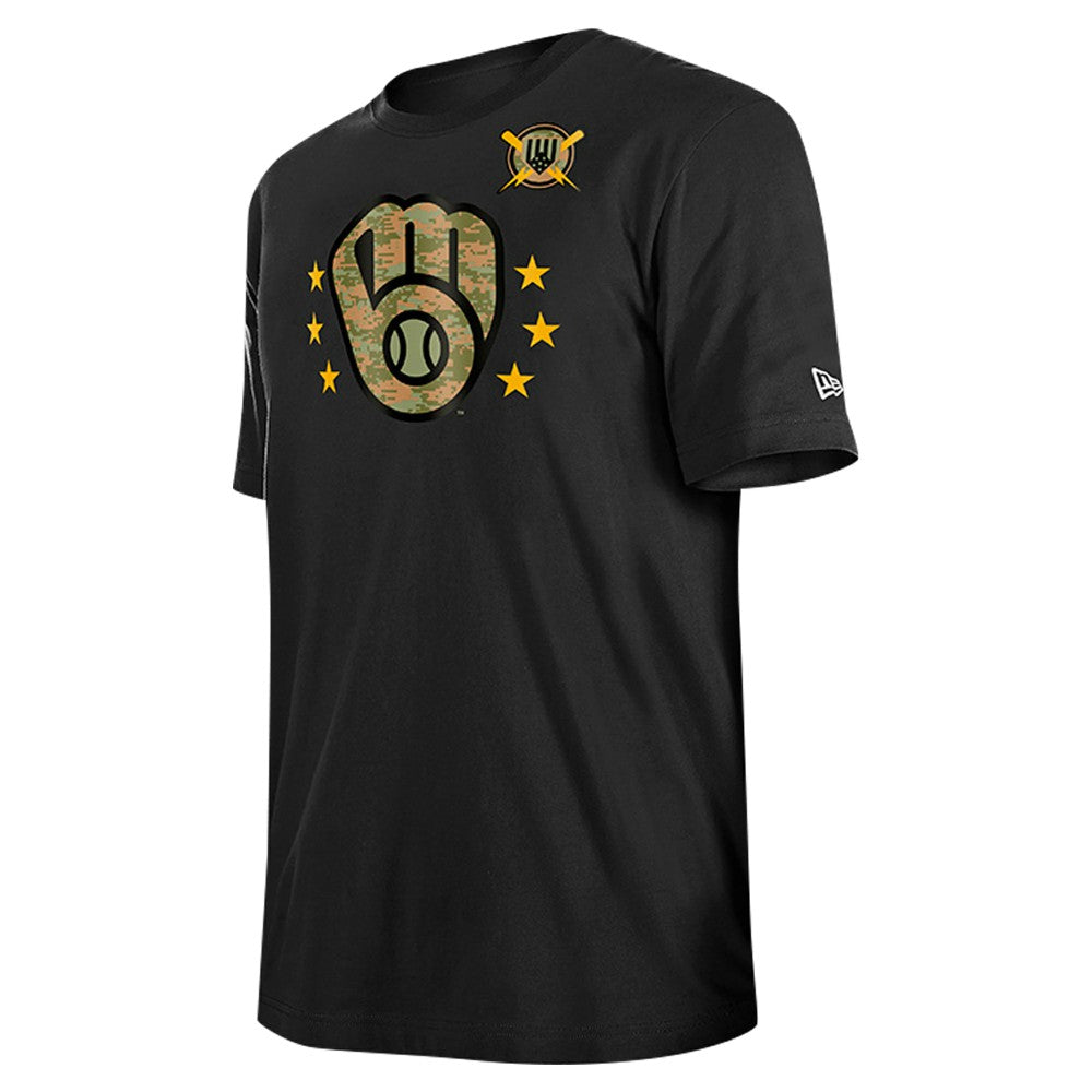 Milwaukee Brewers 2024 Armed Forces Day T-Shirt Black
